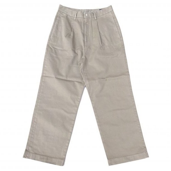 画像1: RICCARDO METHA (リカルドメッサ) 1TUCK WIDE TROUSERS ベージュ