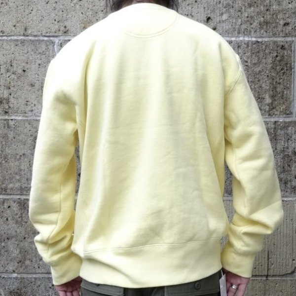 画像6: MADE BLANKS (メイドブランクス) VARSITY CREW NECK REACTIVE DYE イエロー