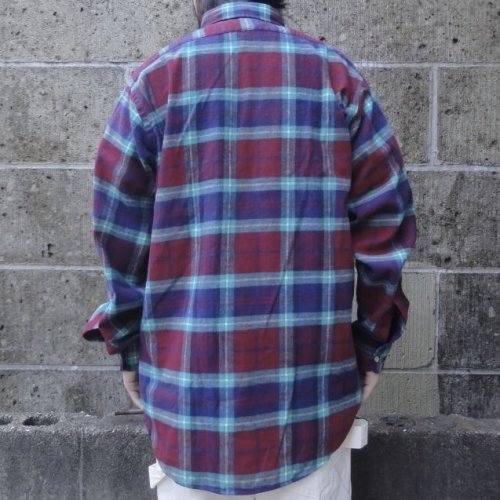 他の写真3: Deadstock 90's CLEVE (クリーブ) ライトフランネルシャツ A PLAID washed