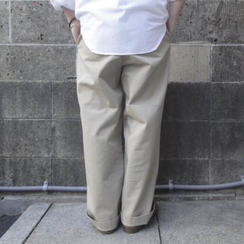 他の写真3: RICCARDO METHA (リカルドメッサ) 1TUCK WIDE TROUSERS ベージュ