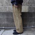 画像2: RICCARDO METHA (リカルドメッサ) 1TUCK WIDE PANTS CORDUROY カーキ (2)