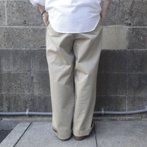 画像7: RICCARDO METHA (リカルドメッサ) 1TUCK WIDE TROUSERS ベージュ