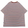 画像2: THOUSAND MILE (サウザンドマイル) SHORT SLEEVE T-SHIRT BORDER ブラウンボーダー (2)