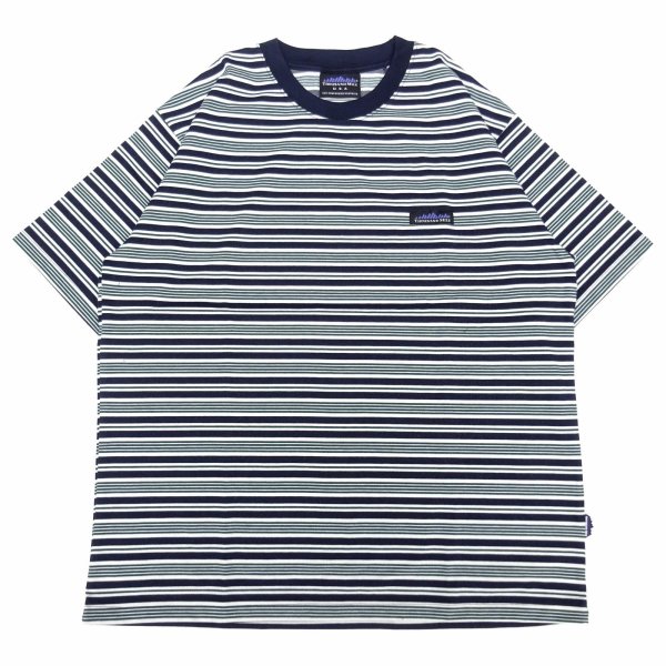 画像1: THOUSAND MILE (サウザンドマイル) SHORT SLEEVE T-SHIRT BORDER グリーンボーダー