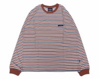 THOUSAND MILE (サウザンドマイル) LONG SLEEVE T-SHIRT BORDER ブラウンボーダー