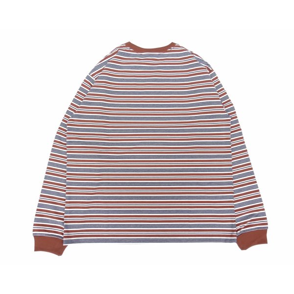 画像2: THOUSAND MILE (サウザンドマイル) LONG SLEEVE T-SHIRT BORDER ブラウンボーダー
