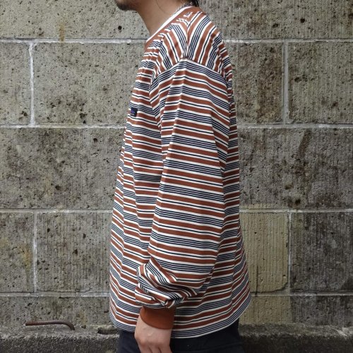 他の写真2: THOUSAND MILE (サウザンドマイル) LONG SLEEVE T-SHIRT BORDER ブラウンボーダー