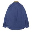 画像2: SERO (セロ) LONG SLEEVE DOUBLE POCKET SHIRT DENIM&CORDUROY インディゴ (2)