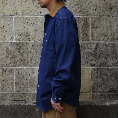 他の写真2: SERO (セロ) LONG SLEEVE DOUBLE POCKET SHIRT DENIM&CORDUROY インディゴ