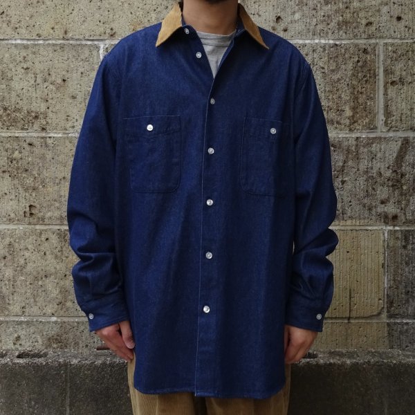 画像6: SERO (セロ) LONG SLEEVE DOUBLE POCKET SHIRT DENIM&CORDUROY インディゴ