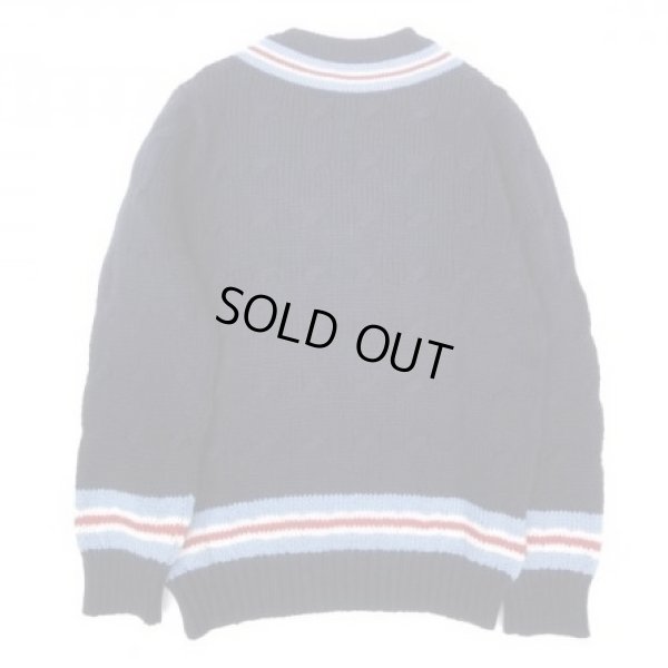 画像2: DULYN KNITWEAR (デュリンニットウェア) CRIKET P/O SWEATER ネイビー/サックス/アラン