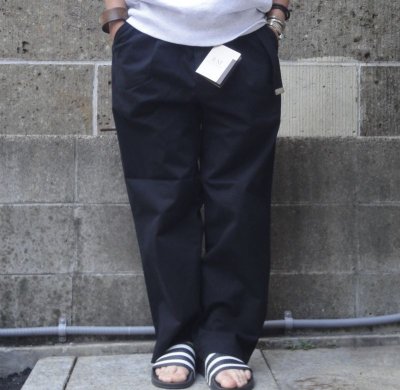 画像1: RICCARDO METHA (リカルドメッサ) ONE TUCK WIDE TROUSER ブラック