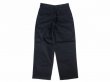 画像4: RICCARDO METHA (リカルドメッサ) ONE TUCK WIDE TROUSERS TWILL DRAGON ブラック (4)