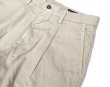 画像3: RICCARDO METHA (リカルドメッサ) ONE TUCK WIDE TROUSERS COTTON LINEN ベージュ (3)