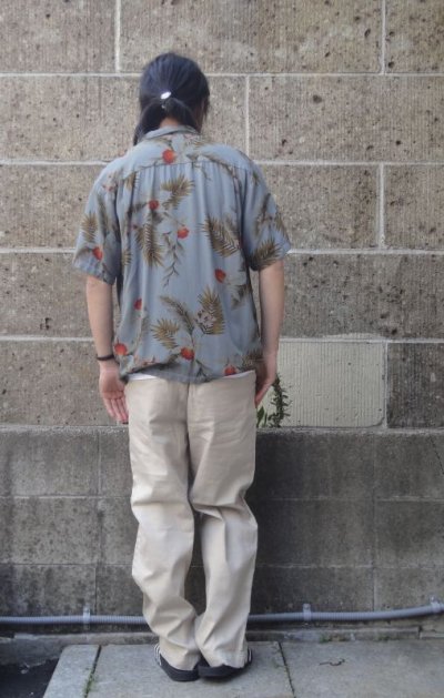 画像3: TWO PALMS (トゥーパームス) HAWAIIAN SHIRT RAYON DYED グレー