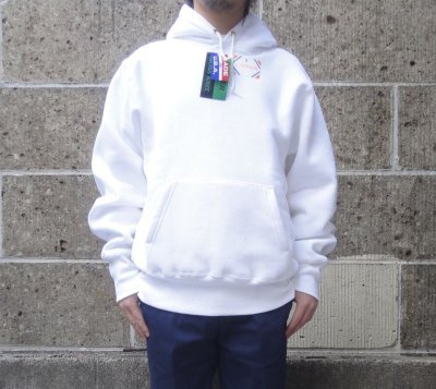 画像1: CAMBER (キャンバー) CROSS KNIT PULLOVER HOODED PARKA ホワイト