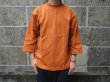 画像1: CAMBER (キャンバー) 8oz MAX WEIGHT CUT 8分袖 T-SHIRT GARMENT DYED オレンジ (1)