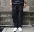 画像6: RICCARDO METHA (リカルドメッサ) ONE TUCK WIDE TROUSERS TWILL ブラック (6)