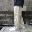 画像7: RICCARDO METHA (リカルドメッサ) ONE TUCK WIDE TROUSERS TWILL ベージュ (カーキ) (7)