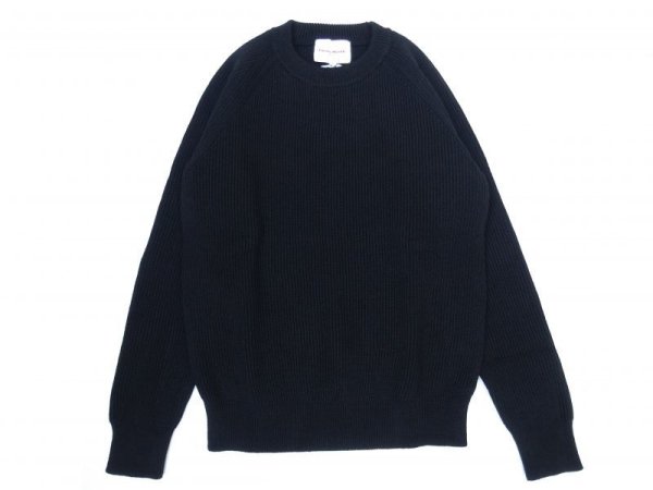 画像1: VINCENT ET MIREILLE (ヴァンソンエミレイユ) CREW NECK SWEATER 8GG AZE ブラック (1)