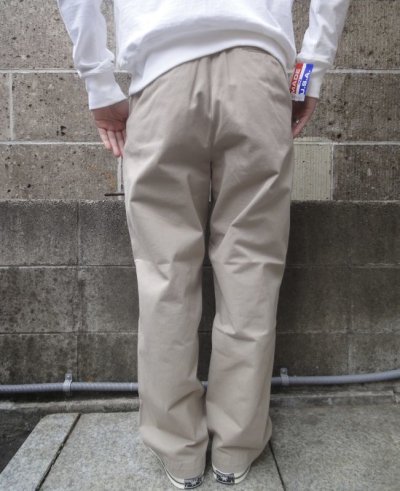 画像3: RICCARDO METHA (リカルドメッサ) 1TUCK WIDE TROUSERS DRAGON TWILL ベージュ