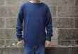 画像1: Original Blues (オリジナルブルース) CABLE CREWNECK ダークネイビー  (1)