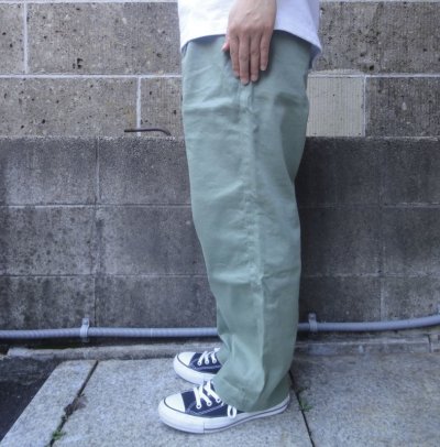 画像2: RICCARDO METHA (リカルドメッサ) ONE TUCK WIDE TROUSERS COTTON LINEN ミント