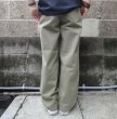 画像8: RICCARDO METHA (リカルドメッサ) 1TUCK WIDE TROUSERS TWILL オリーブ (8)