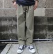 画像6: RICCARDO METHA (リカルドメッサ) 1TUCK WIDE TROUSERS TWILL オリーブ (6)