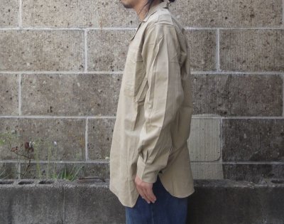 画像2: Deadstock (デッドストック) 50-60's FRENCH ARMY OFFICER SHIRTS ベージュ