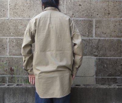 画像3: Deadstock (デッドストック) 50-60's FRENCH ARMY OFFICER SHIRTS ベージュ