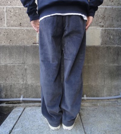 画像3: RICCARDO METHA (リカルドメッサ) 1TUCK WIDE TROUSERS コーデュロイ グレー