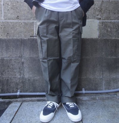 画像1: Deadstock (デッドストック) ドイツ軍 MOLESKIN CARGO PANTS オリーブ 