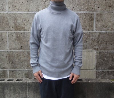 画像1: gicipi (ジチピ) COTONE SOFT TURTLE NECK LS グレー