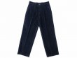 画像1: RICCARDO METHA (リカルドメッサ) 1TUCK WIDE PANTS CORDUROY ブラック (1)