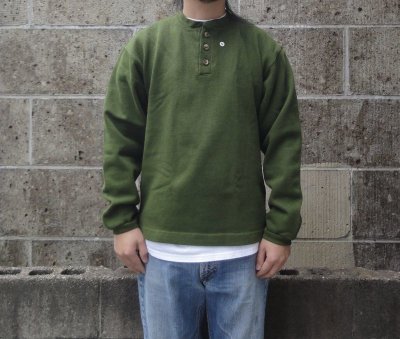 画像1: CAMBER (キャンバー) X-TREME WEIGHT JERSEY HENLEY NECK オリーブ