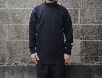 画像1: LIFEWEAR (ライフウェア) LONG SLEEVE MOCK NECK TEE ブラック