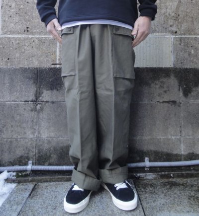 画像1: Deadstock (デッドストック) オランダ軍 W Face Field Cargo Pants オリーブドラブ