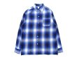 画像1: CalTop (キャルトップ) OMBRE CHECK L/S SHIRTS ロイヤル/ホワイト (1)