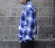 画像6: CalTop (キャルトップ) OMBRE CHECK L/S SHIRTS ロイヤル/ホワイト (6)