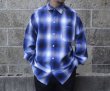 画像5: CalTop (キャルトップ) OMBRE CHECK L/S SHIRTS ロイヤル/ホワイト (5)