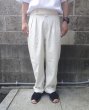 画像1: RICCARDO METHA (リカルドメッサ) 2TUCK BELTLESS TROUSERS オフホワイト (1)