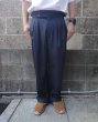 画像8: RICCARDO METHA (リカルドメッサ) 2TUCK BELTLESS TROUSERS  ネイビー (8)