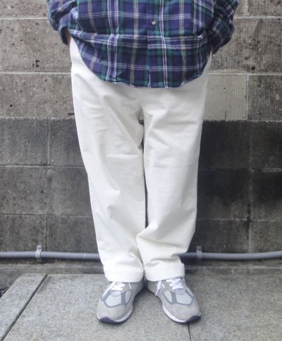 画像1: RICCARDO METHA (リカルドメッサ) 1TUCK WIDE PANTS CORDUROY ナチュラル