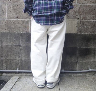 画像3: RICCARDO METHA (リカルドメッサ) 1TUCK WIDE PANTS CORDUROY ナチュラル