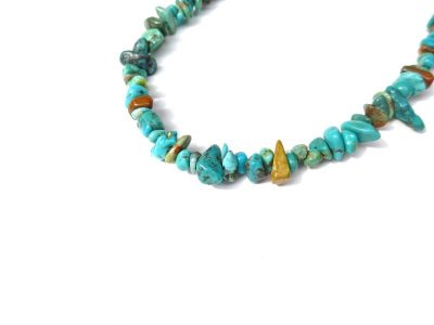 画像2: VINTAGE UPCYCLING COMPANY (ヴィンテージ アップサイクリング カンパニー) TURQUOISE NECKLACE 60cm