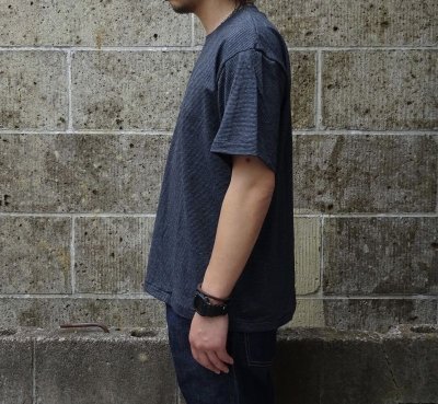 画像2: CalCru (カルクルー) 5.5oz Adult 1/16 microstripe T-shirt ブラック