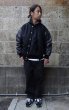 画像4: GAME SPORTSWEAR (ゲームスポーツウェア) Varsity Wool Leather Jacket ブラック×ブラック (4)