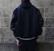 画像3: GAME SPORTSWEAR (ゲームスポーツウェア) Varsity Wool Leather Jacket オールブラックwithホワイトストライプ (3)