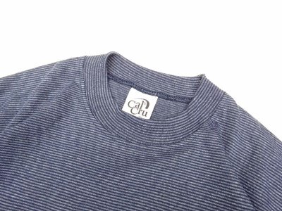 画像3: CalCru (カルクルー) 5.5oz Adult 1/16 microstripe T-shirt ネイビー